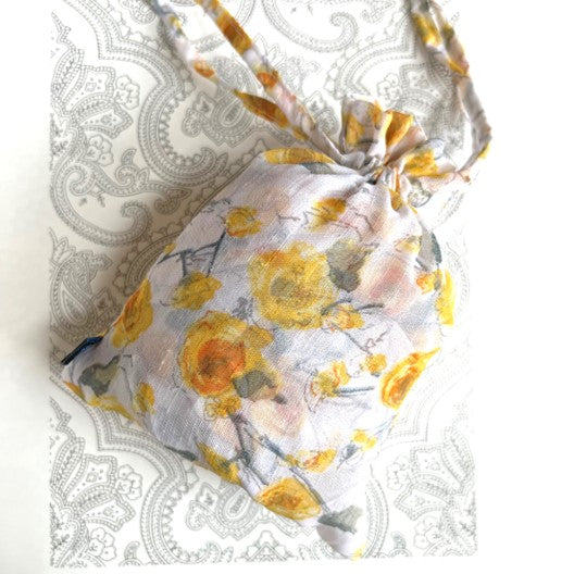 yellow flowers spring scarf