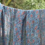 Blue Linen Scarf