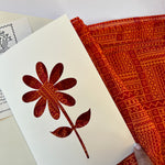 Orange Scarf in a Flower Card