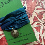 wrist wrap with a spiral charm a gift for some one special by MAYIL