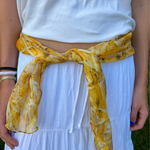 small chiffon scarf - yellow