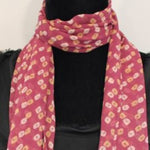 mayil mauve scarf worn as a neck scarf