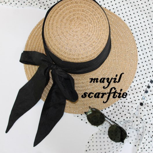 black silk scarftie