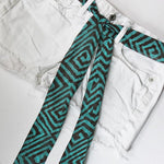 teal and brown scarftie  by mayil