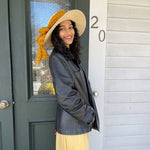 Hat scarf by Mayil. Wear this yellow scarf many ways - as a neck scarf, belt or to decorate your hat. 