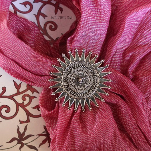 sun statement silver ring