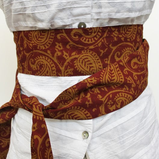 cotton skinny scarf as a belt