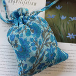 blue floral scarf