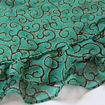 ruffle scarf with swirl patter