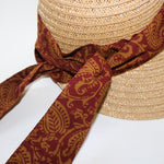 cotton skinny scarf on a hat