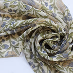 tan floral scarf