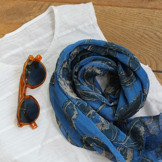 light blue chiffon scarf