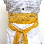 narrow chiffon scarf belt yellow
