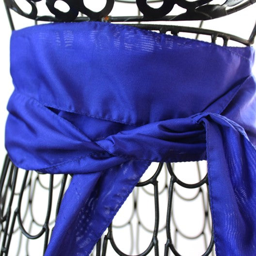 blue silk scarftie