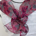 berry pink chiffon scarf