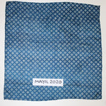 blue silk mini square