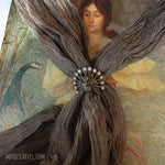bronze organza scarf