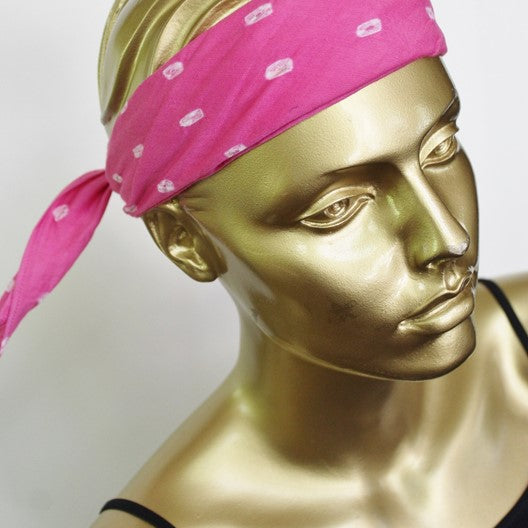 mayil 2020 head band pink scarf