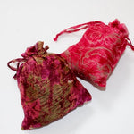 ruffle scarves from Mayil packed in a matching fabric bag
