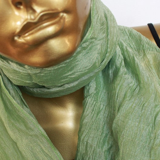 green organza scarf