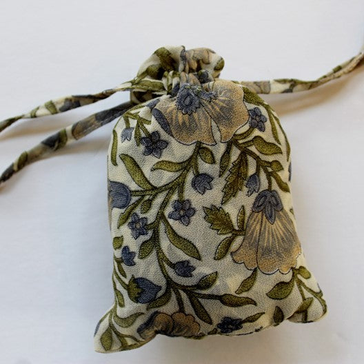 tan floral scarf