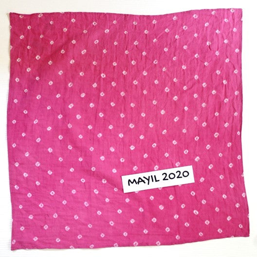 pink tie dye mini square scarf
