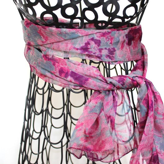 magenta marble scarf