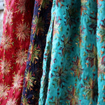 colorful mayil scarves with embroidery