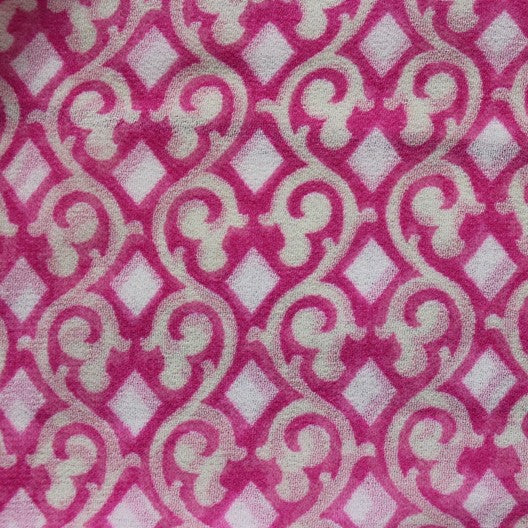 white scarf pink pattern Mayil scarf