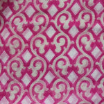 white scarf pink pattern Mayil scarf