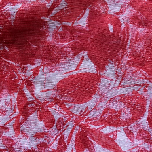 A red marble printed scarf