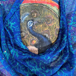blue ikat motif scarf
