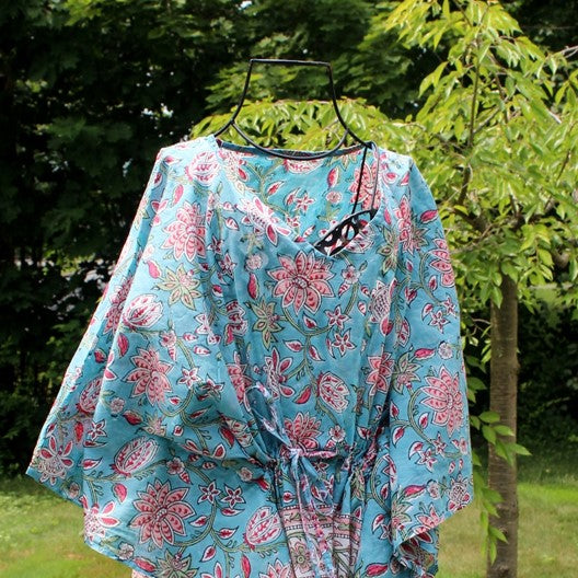 turquoise blue beach cover up